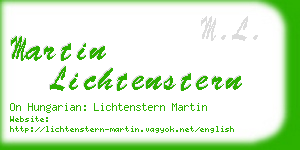 martin lichtenstern business card